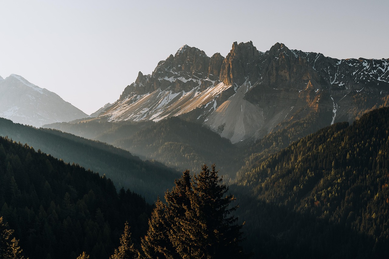 south tyrol, mountains, dolomites, sunset, italy, nature, landscape, trees, sunset, landscape, landscape, landscape, landscape, landscape